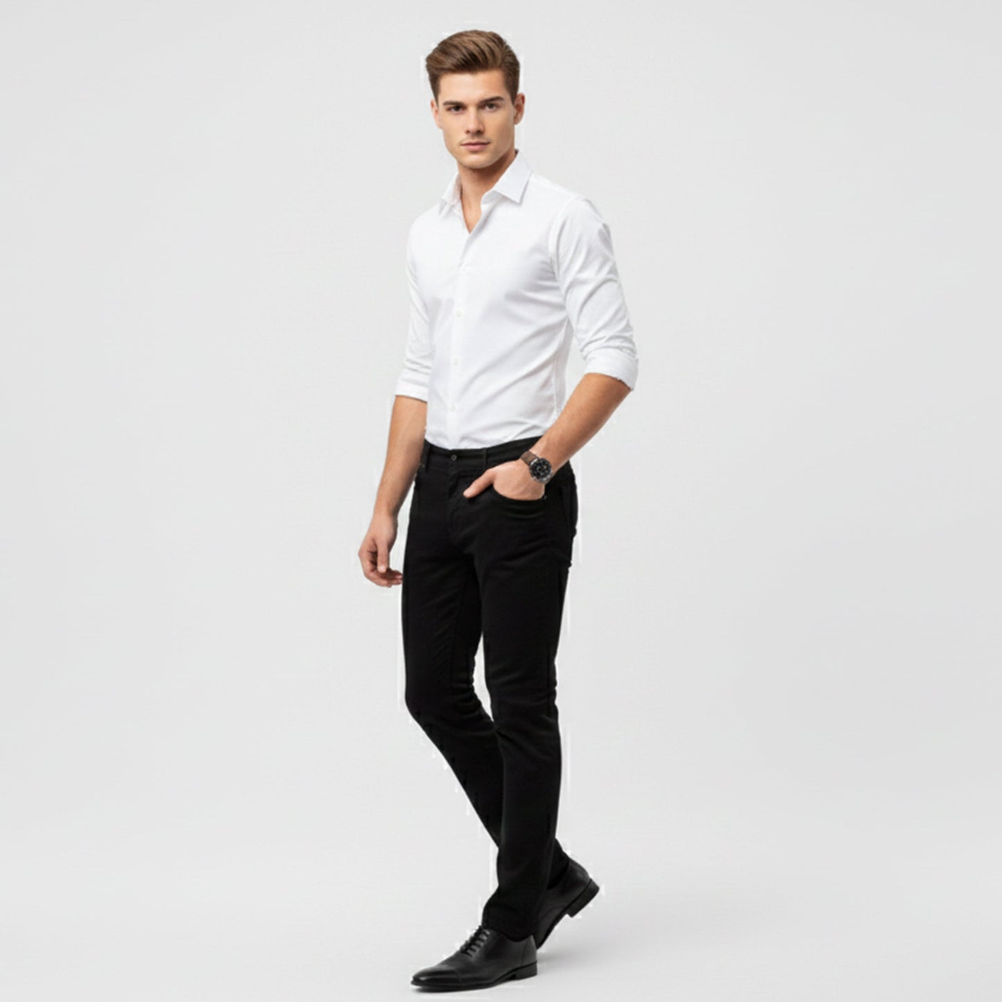 Just-Outlet | Men’s Long-Sleeve Shirt – Polished Casual Edition
