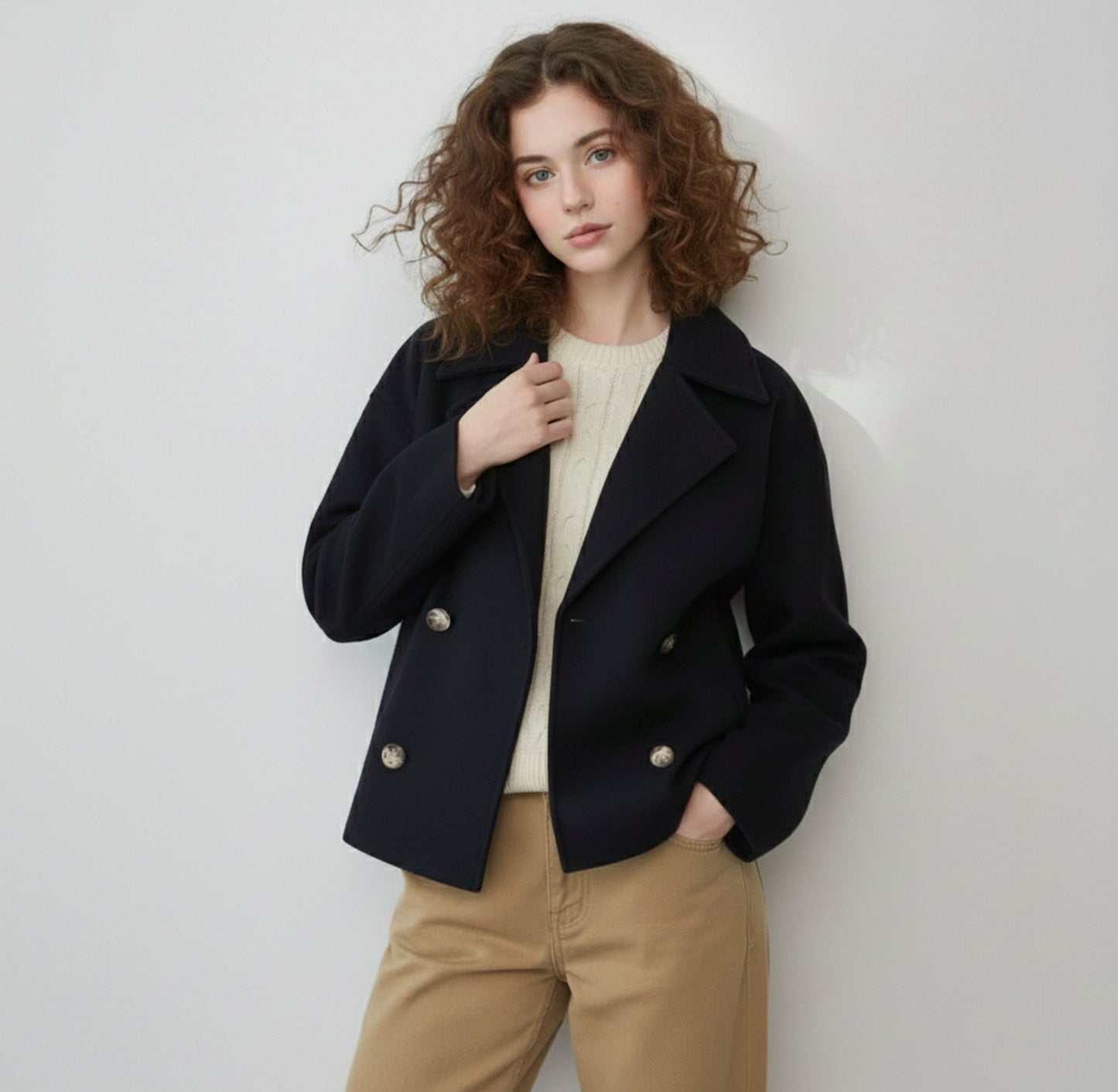 Just-Outlet | Women’s Loose-Fit Overcoat – Urban Casual Style