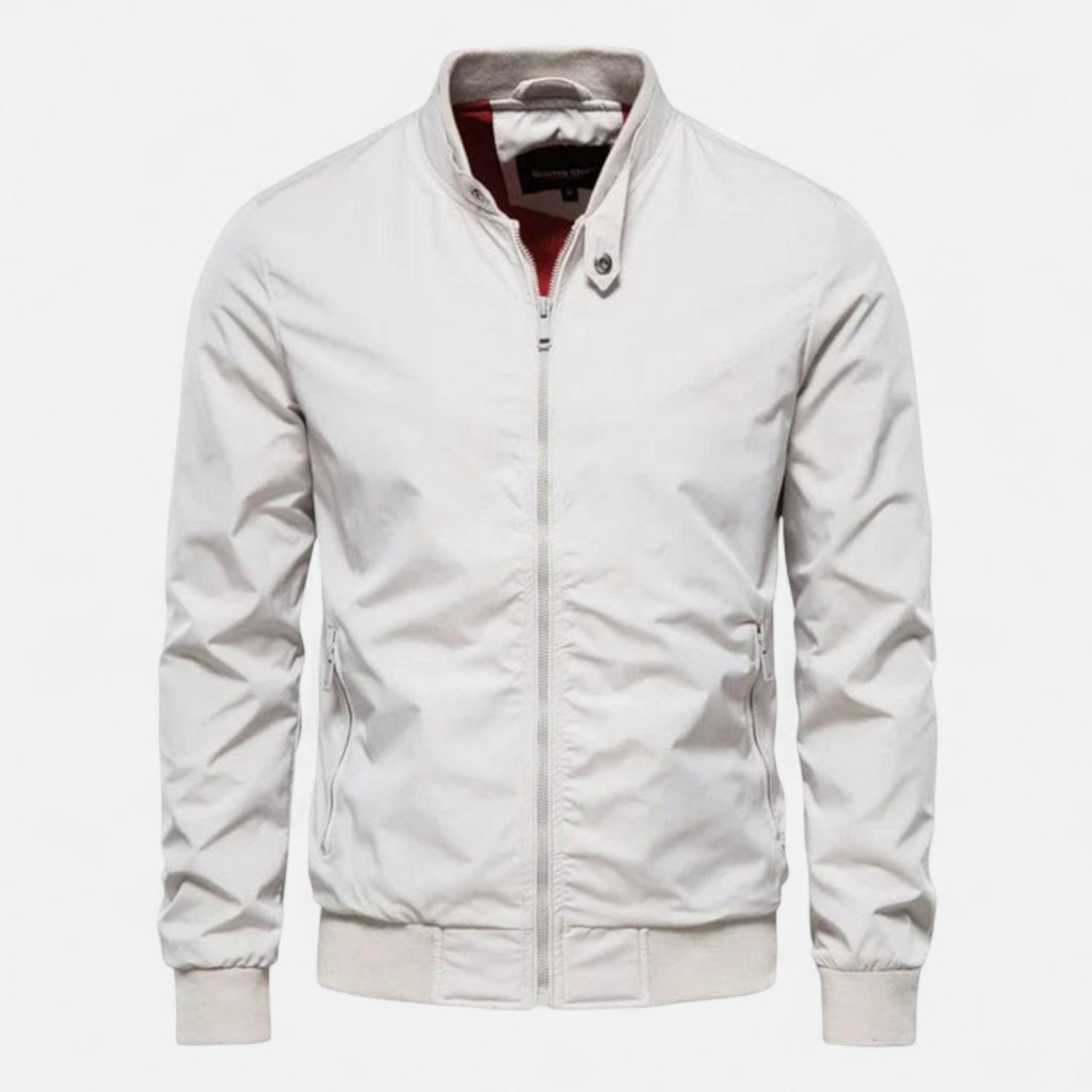 Just-Outlet | Men’s Lightweight Bomber Jacket – Classic Ribbed Collar Design