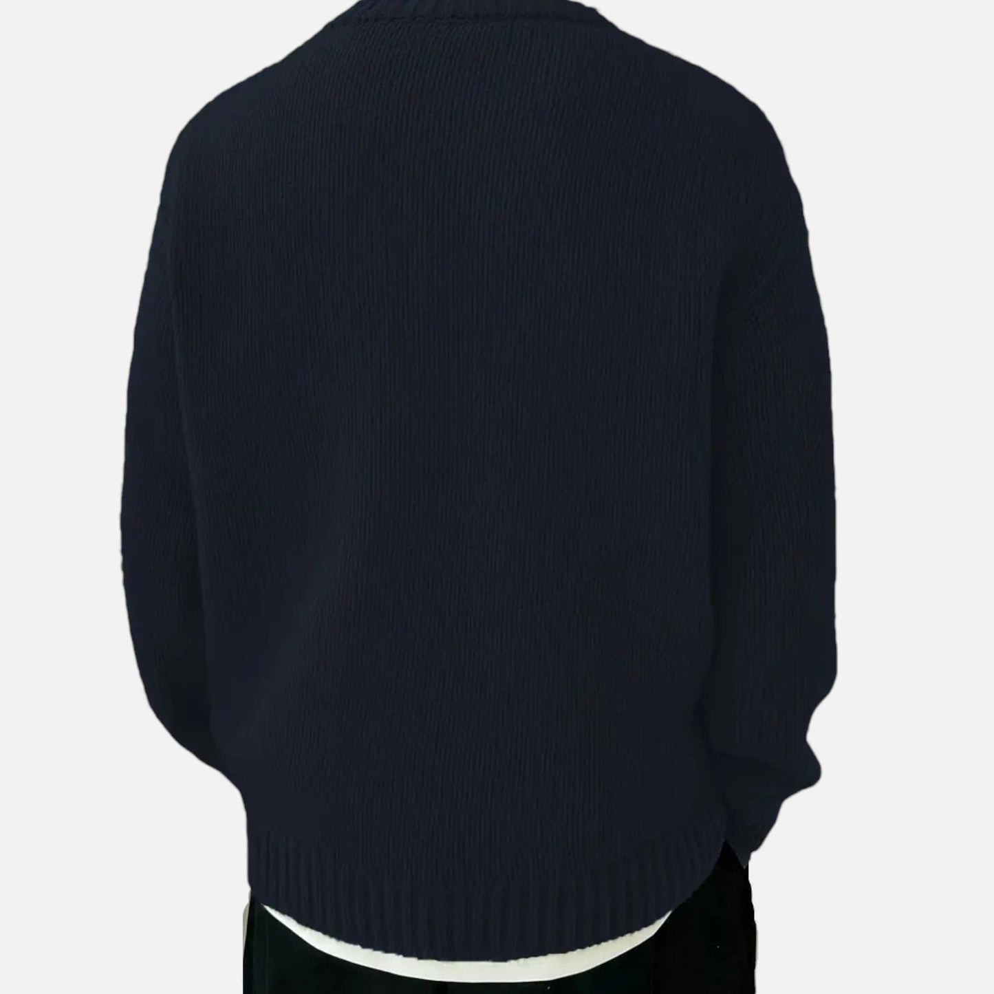 Just-Outlet | Men’s Sweater – Crew-Neck Winter Essential