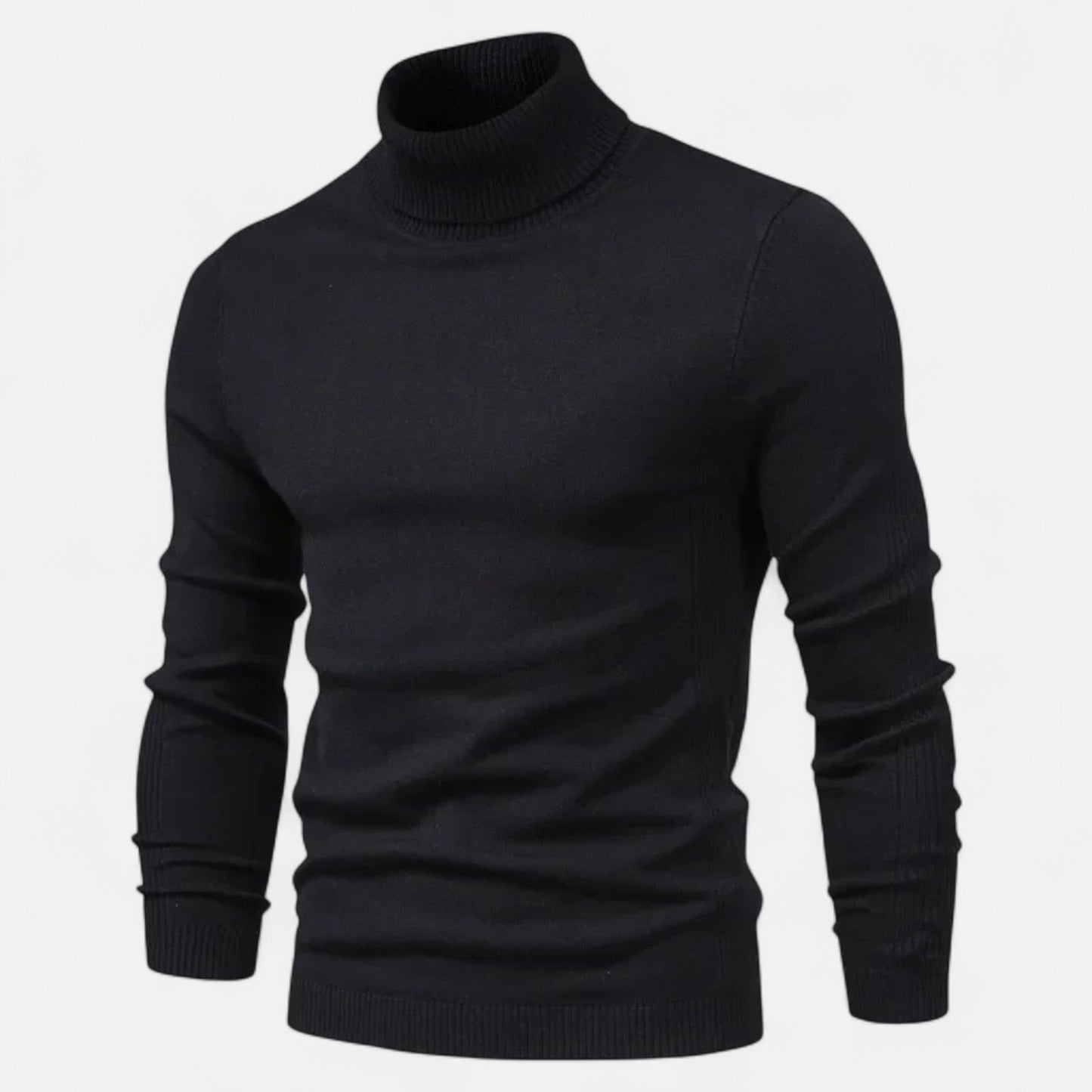 Just-Outlet | Men’s Sweater – High Turtleneck Knitted Heritage