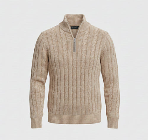 Just-Outlet | Men’s Wool Sweater – Mock Neck Classic