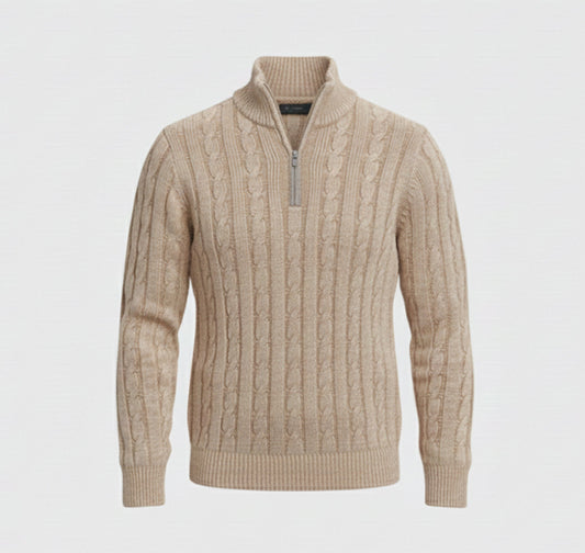 Just-Outlet | Men’s Wool Sweater – Mock Neck Classic