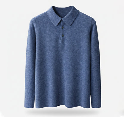 Just-Outlet | Men’s Polo Collar Knit – Warm Daily Layer