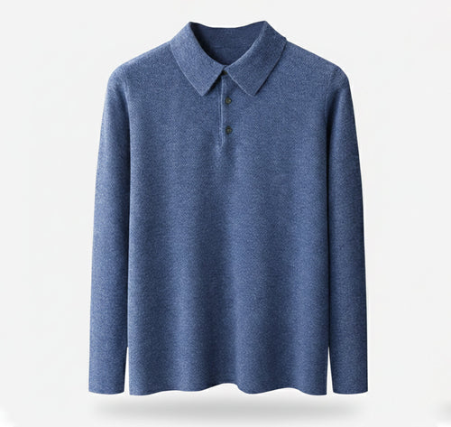 Just-Outlet | Men’s Polo Collar Knit – Warm Daily Layer