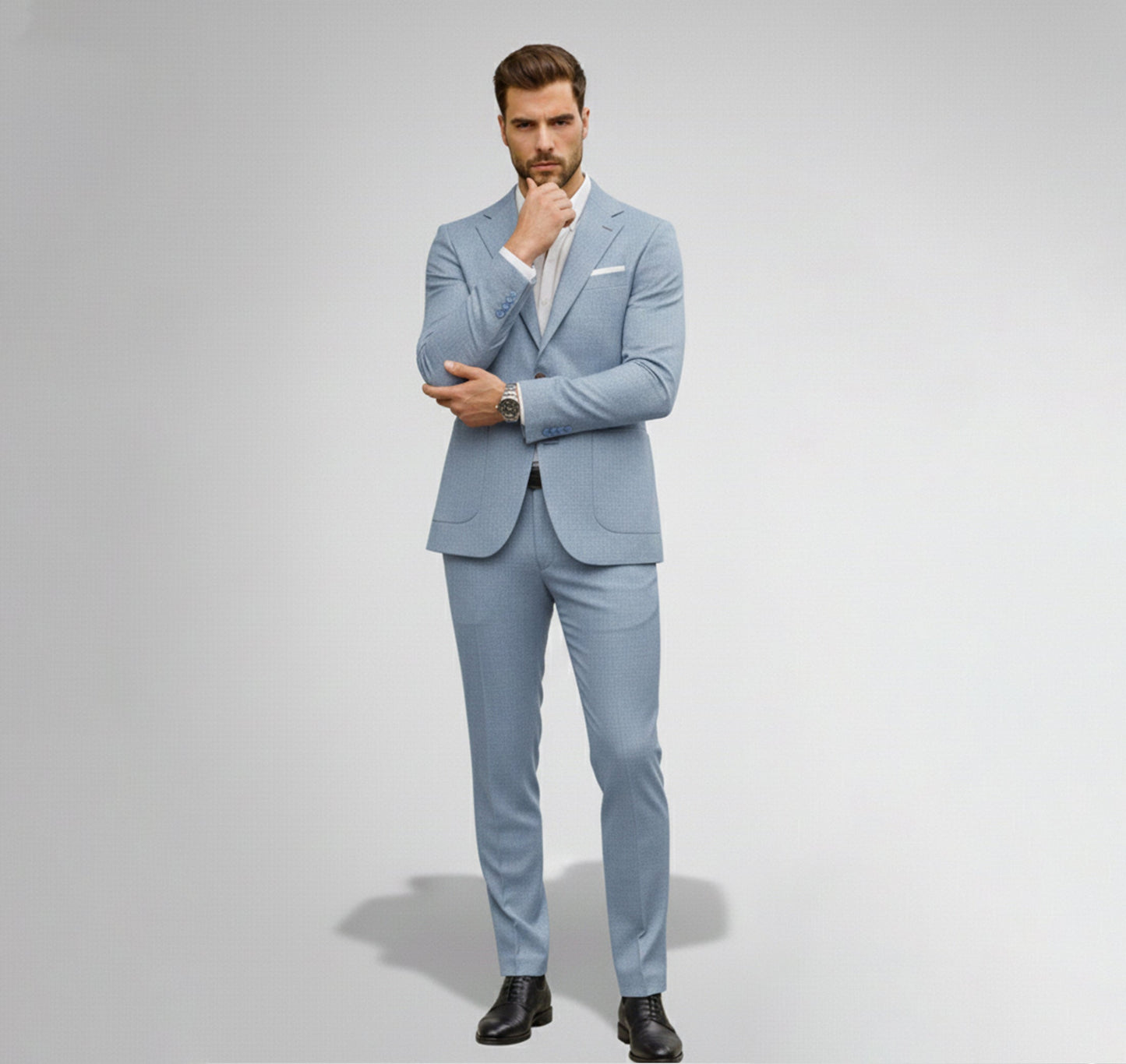 Just-Outlet | Men’s Slim Suit Set – Digital Print Comfort