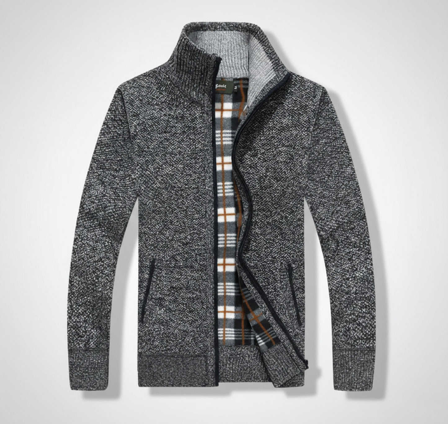 Just-Outlet | Men’s Knit Sweater Jacket – Warm Knit Layer