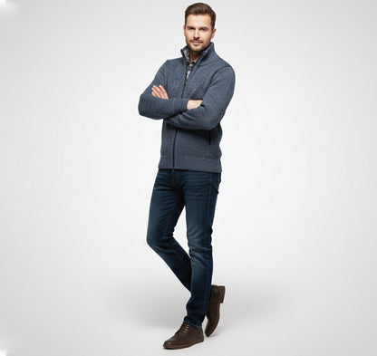 Just-Outlet | Men’s Knit Sweater Jacket – Warm Knit Layer