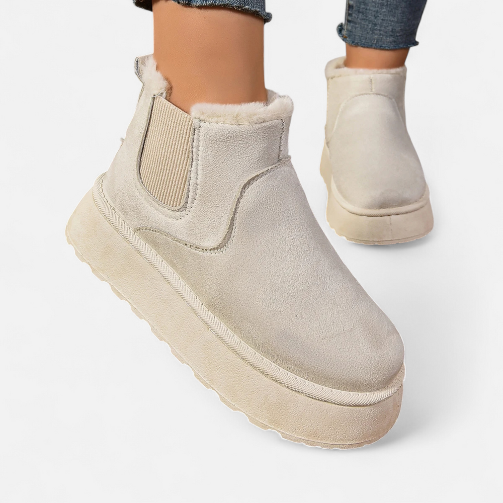 Just-Outlet | Women’s Ankle Boots – Plush Platform Elegance