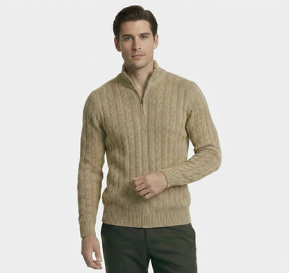 Just-Outlet | Men’s Wool Sweater – Mock Neck Classic