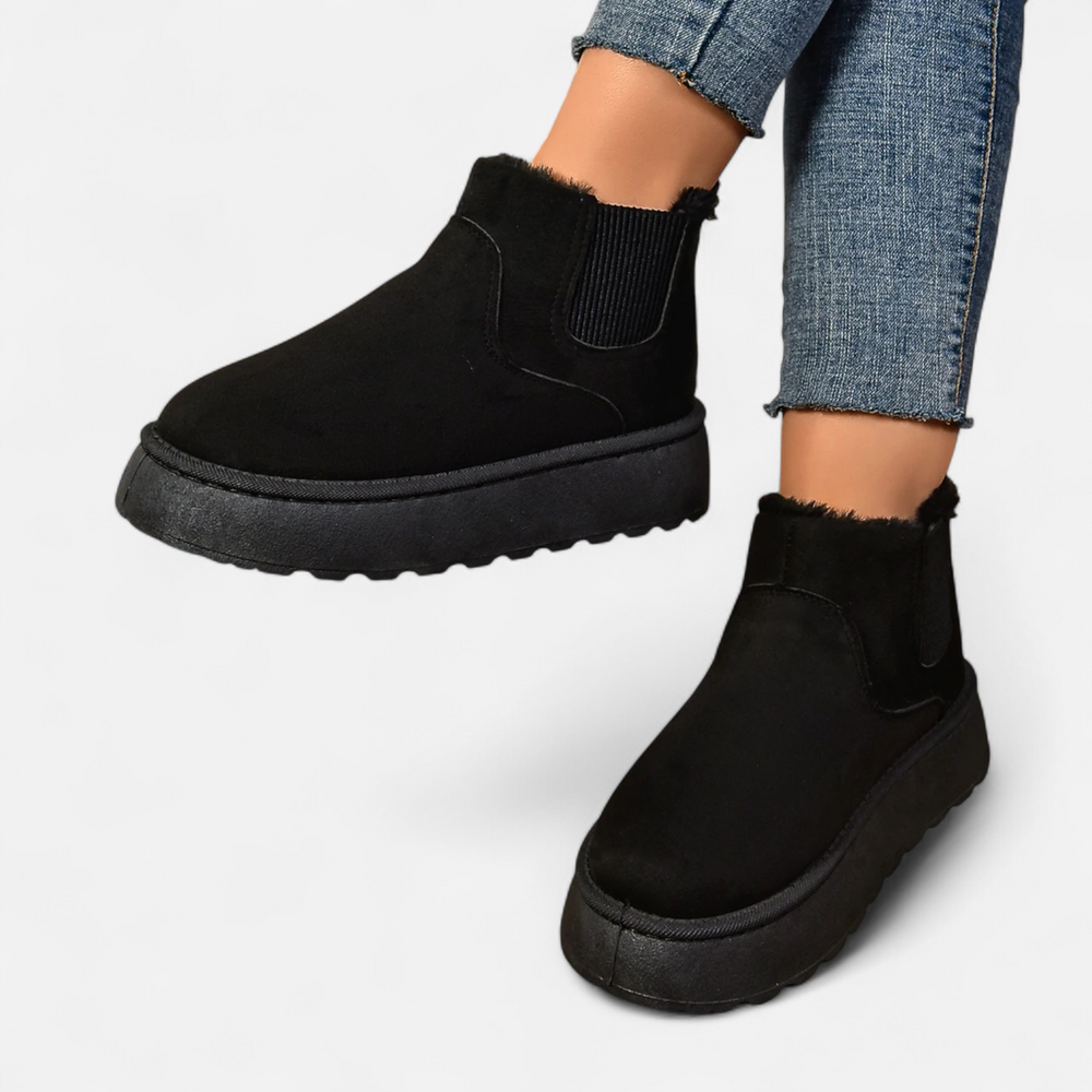 Just-Outlet | Women’s Ankle Boots – Plush Platform Elegance