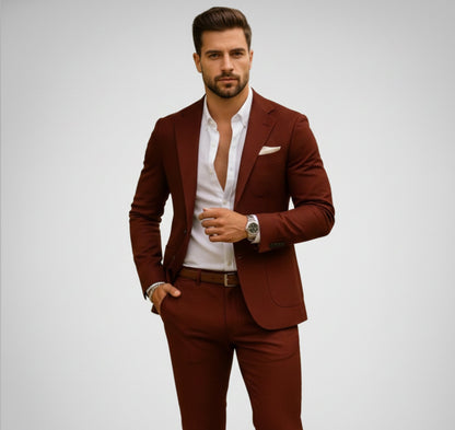 Just-Outlet | Men’s Slim Suit Set – Digital Print Comfort