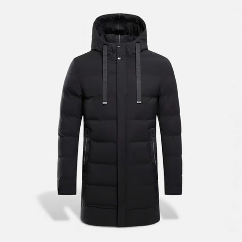 Just-Outlet | Men’s Long Coat – Hooded Casual Essential