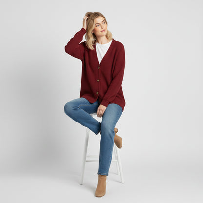 Just-Outlet | Women’s V-Neck Knit Cardigan – Sequin Casual Edition