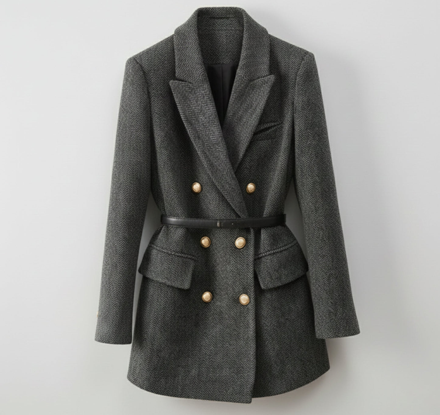 Just-Outlet | Women’s Wool-Blend Jacket – Padded Elegant Style