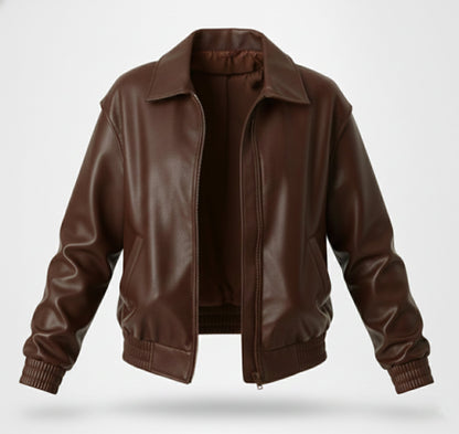 Just-Outlet | Women’s Faux-Leather Jacket – Classic Moto Edition