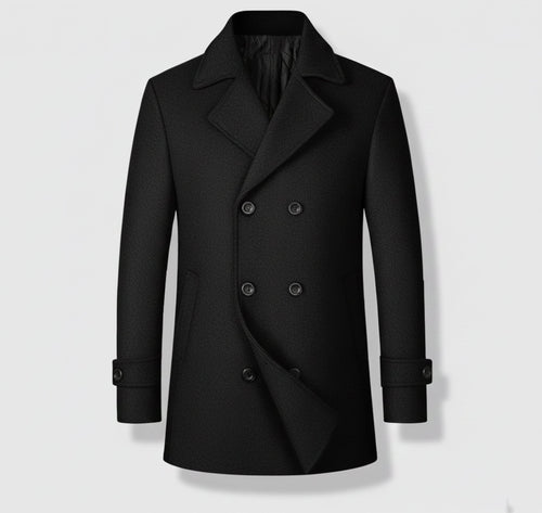 Just-Outlet | Men’s Classic Wool Coat – Modern Leisure Edition