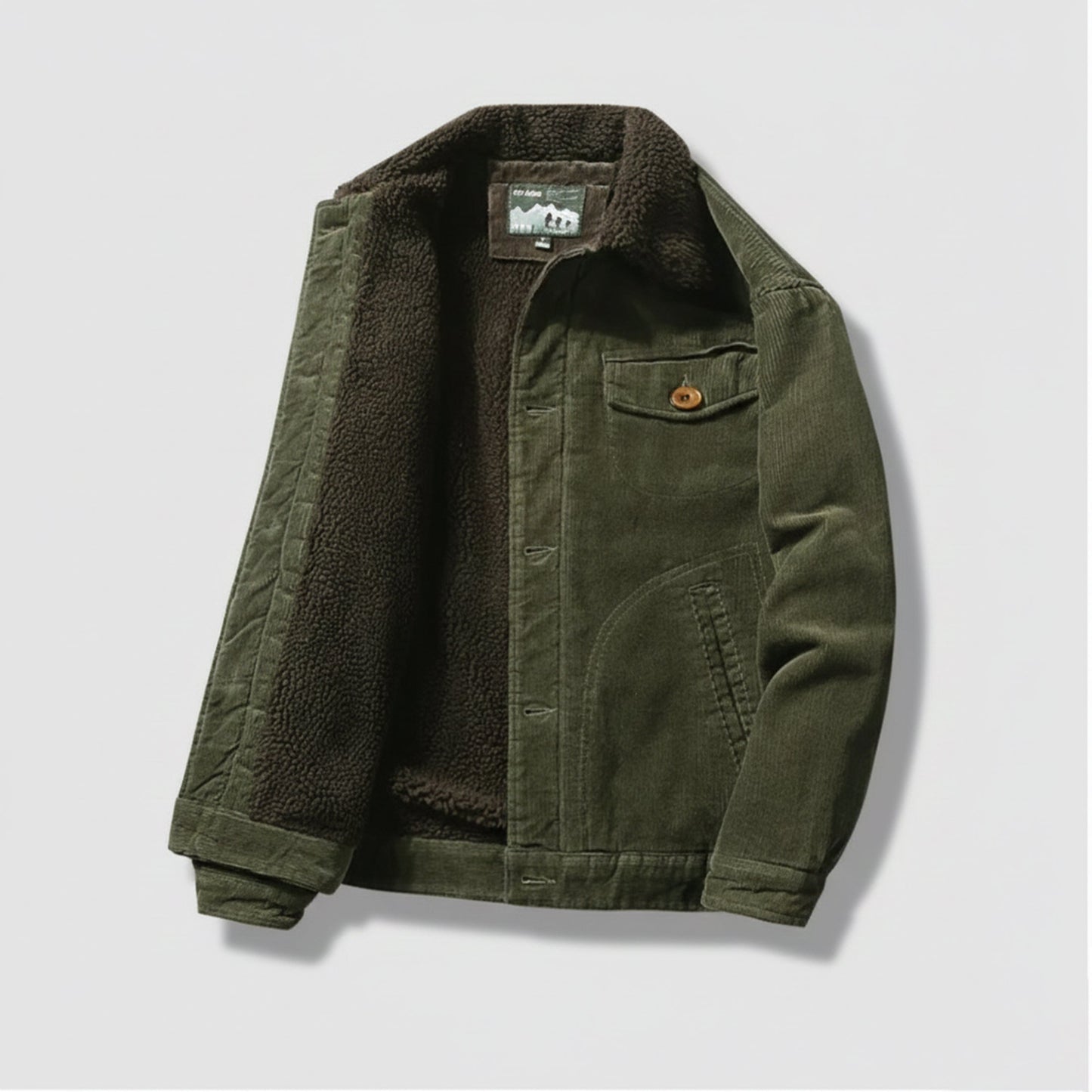 Just-Outlet | Men’s Casual Warm Jacket – Corduroy Fit