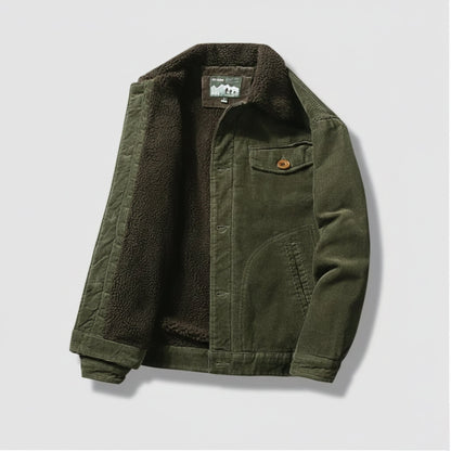 Just-Outlet | Men’s Casual Warm Jacket – Corduroy Fit