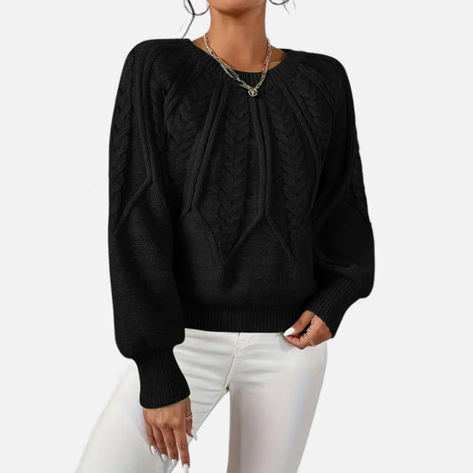 Just-Outlet | Women’s Sweater – Elegant Crew-Neck Knit