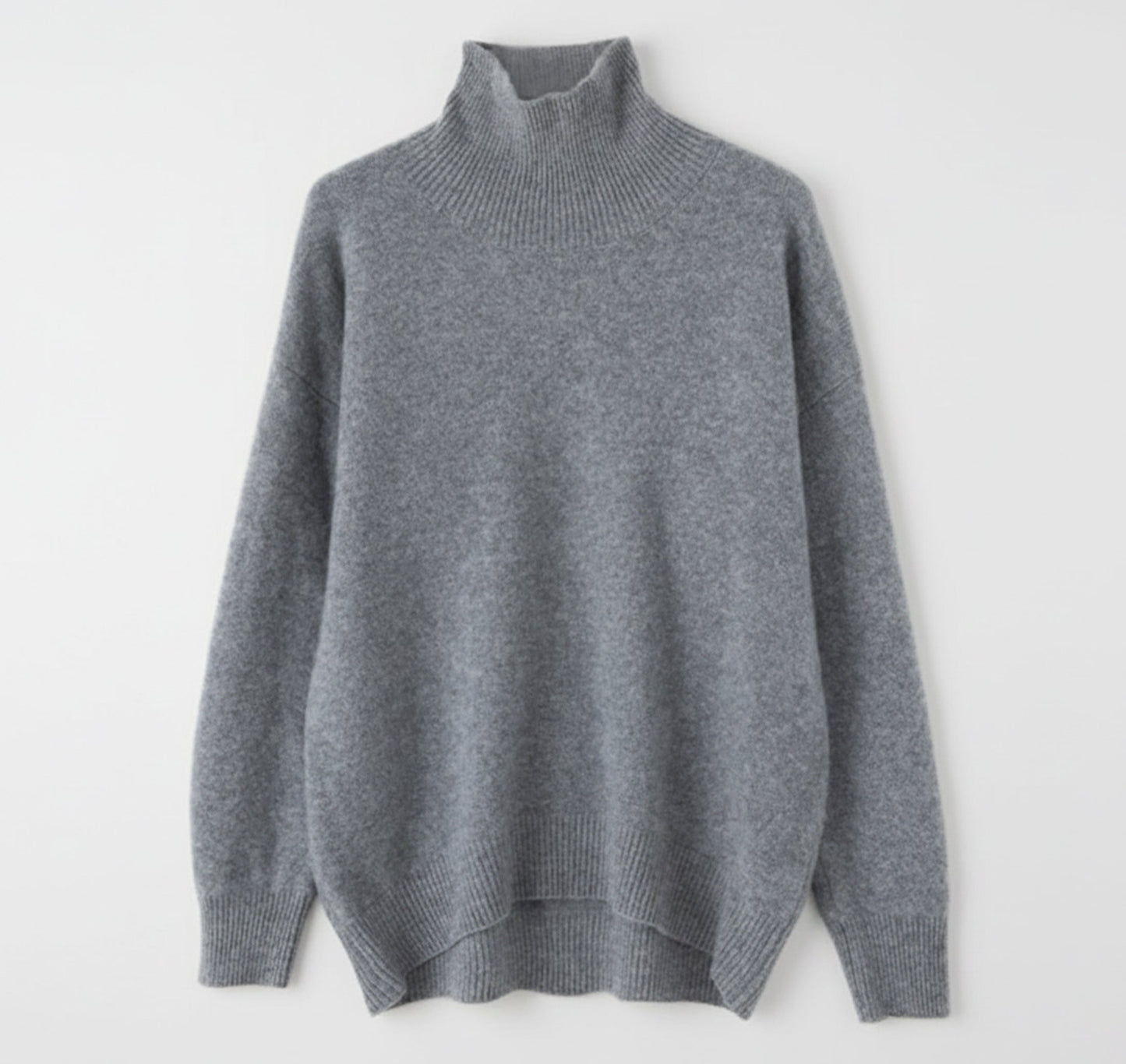 Just-Outlet | Women’s Woolen Pullover – High-Lapel Elegant Edition