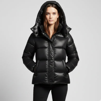 Just-Outlet | Women’s Hooded Jacket – Casual Puffer Edition