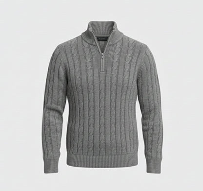 Just-Outlet | Men’s Wool Sweater – Mock Neck Classic