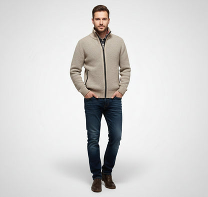 Just-Outlet | Men’s Knit Sweater Jacket – Warm Knit Layer