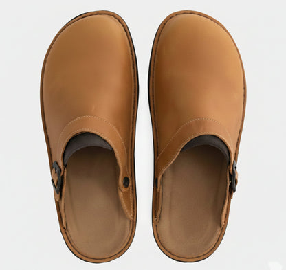 Just-Outlet | Unisex Suede Clog Sandals – Closed Toe Comfort