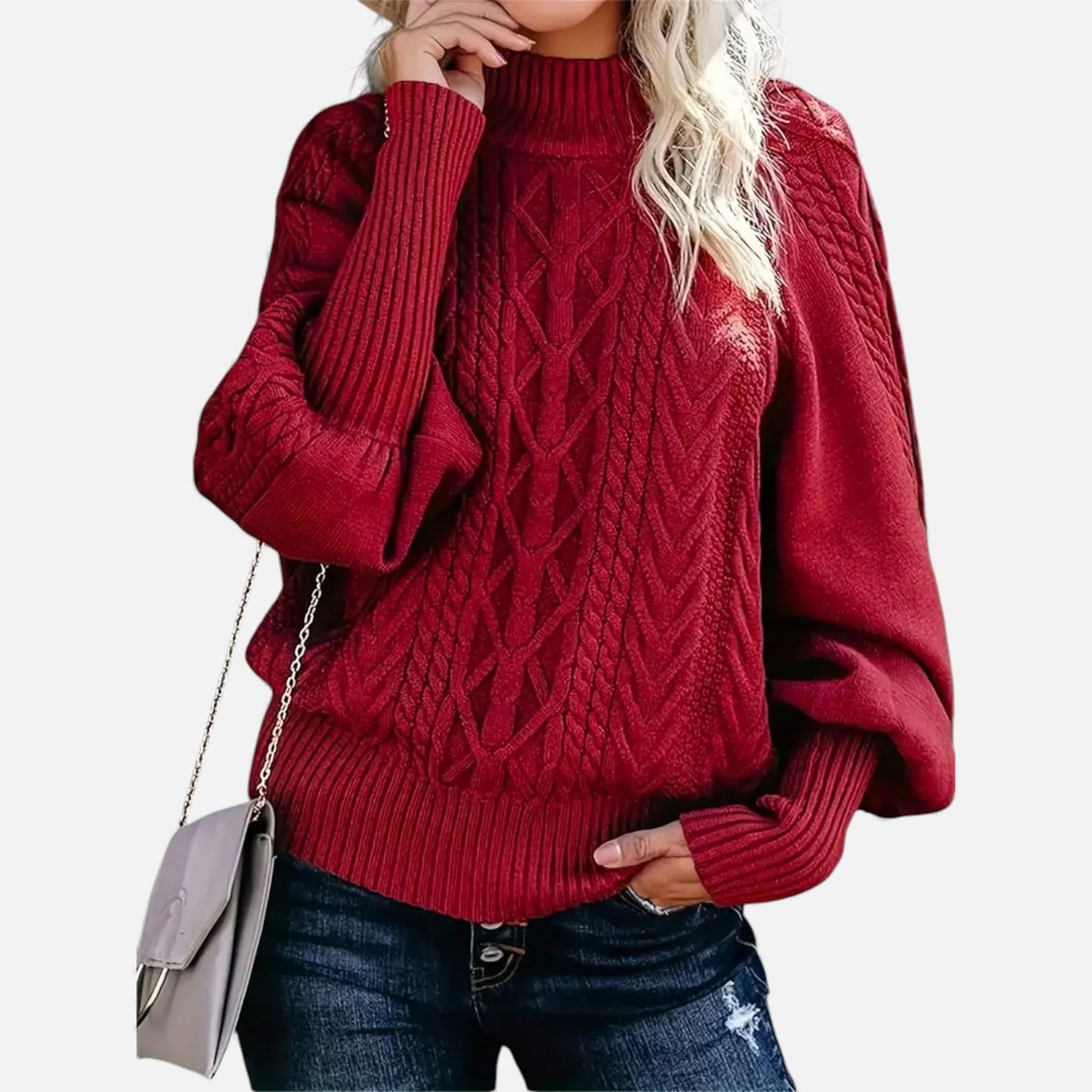 Just-Outlet | Women’s Sweater – Elegant High-Neck Knit