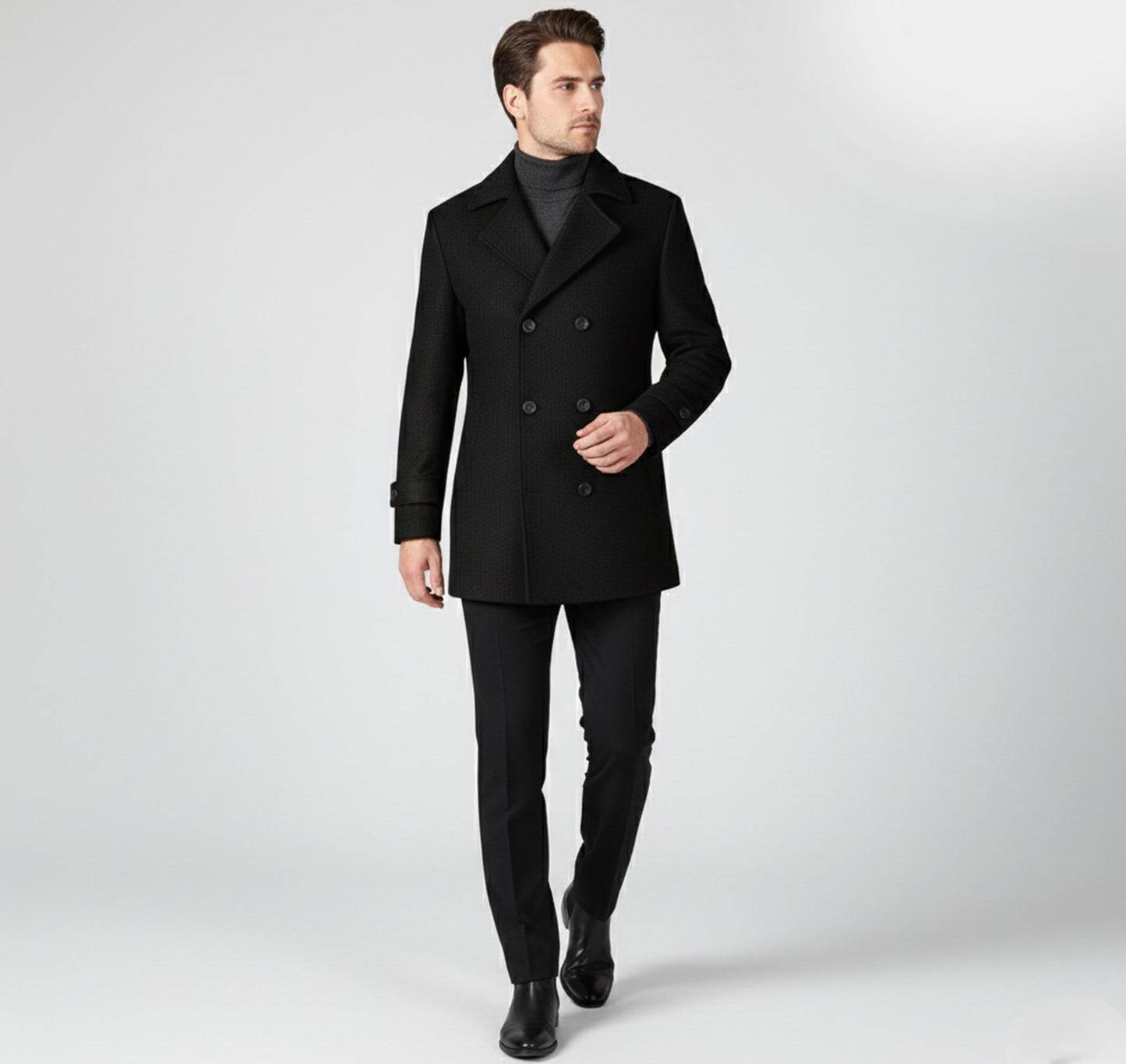 Just-Outlet | Men’s Classic Wool Coat – Modern Leisure Edition