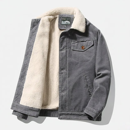 Just-Outlet | Men’s Casual Warm Jacket – Corduroy Fit
