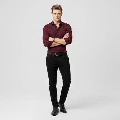 Just-Outlet | Men’s Long-Sleeve Shirt – Polished Casual Edition