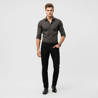 Just-Outlet | Men’s Long-Sleeve Shirt – Polished Casual Edition