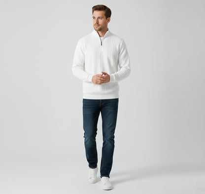 Just-Outlet | Men’s Jacquard Knitwear – Loose Lapel Classic