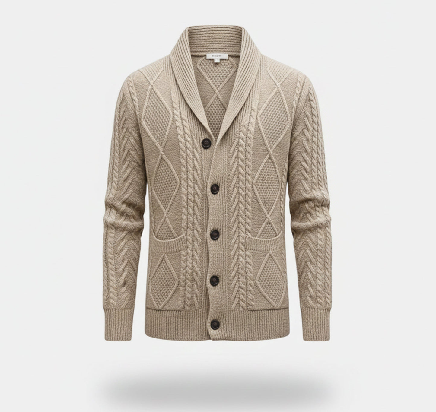 Just-Outlet | Men’s Knit Cardigan Jacket – Jacquard Warm Edition