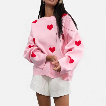 Just-Outlet | Women’s Sweater – Embroidered Geometric Knit