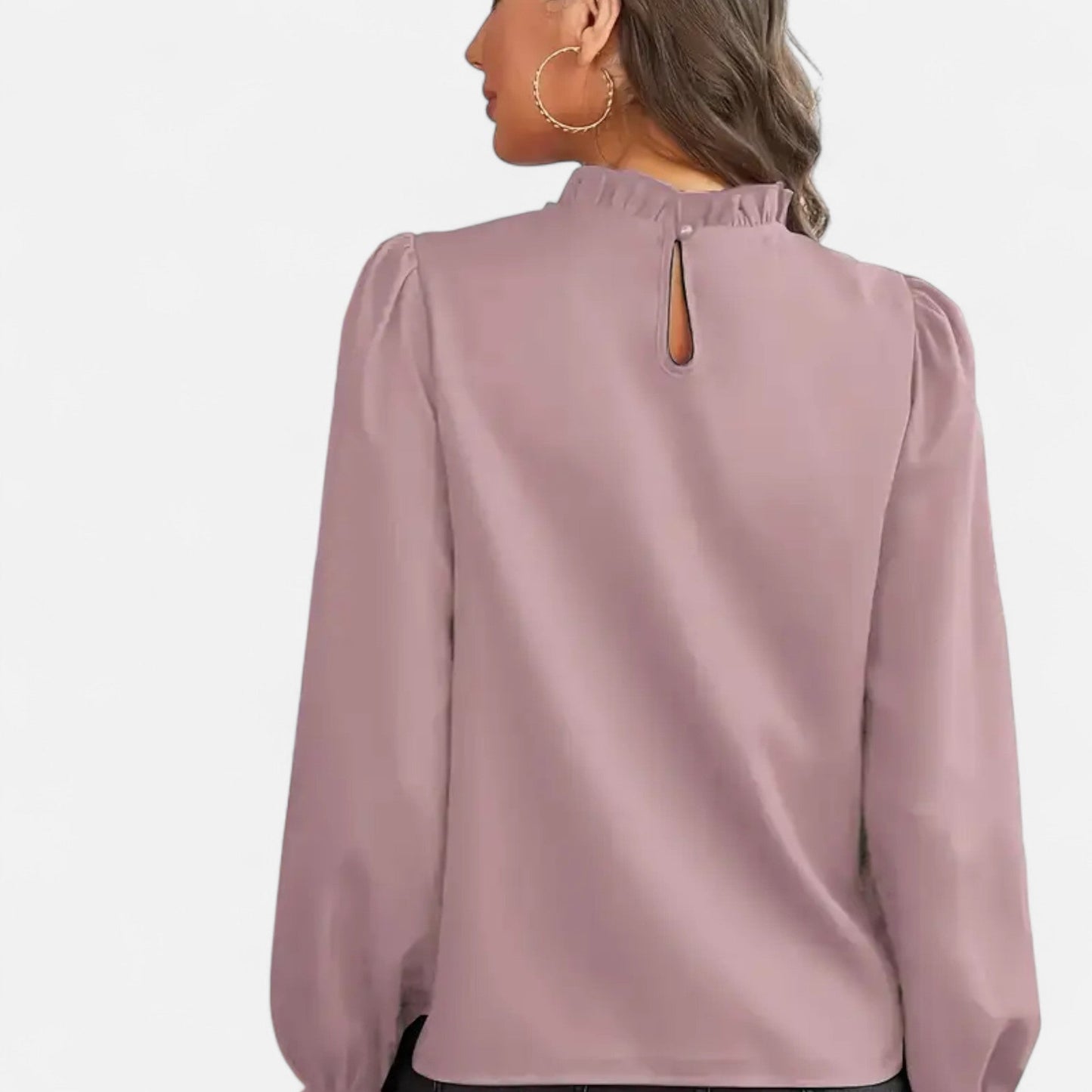 Just-Outlet | Women’s Blouse – Elegant Ruffle Collar