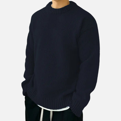 Just-Outlet | Men’s Sweater – Crew-Neck Winter Essential