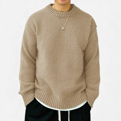 Just-Outlet | Men’s Sweater – Crew-Neck Winter Essential