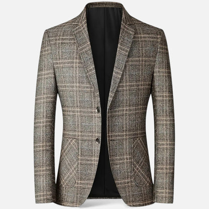 Just-Outlet | Men’s Lightweight Business Blazer – Geometric Elegance