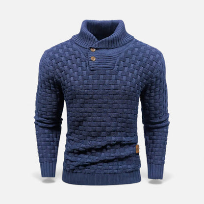 Just-Outlet | Men’s Sweater – Lapel Knit Winter Classic