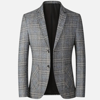 Just-Outlet | Men’s Lightweight Business Blazer – Geometric Elegance