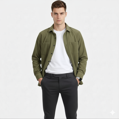 Just-Outlet | Men’s Corduroy Shirt Jacket – Effortless Smart-Casual Charm