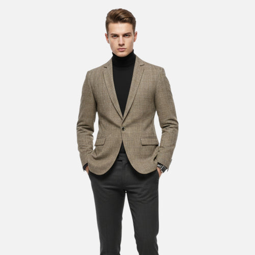 Just-Outlet | Men’s Lightweight Business Blazer – Geometric Elegance