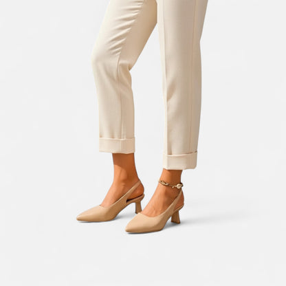 Just-Outlet | Women’s Slingbacks – Pointed Toe Thin Heel Elegance