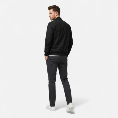 Just-Outlet| Men’s Jacket – Lightweight Stand Collar Elegance