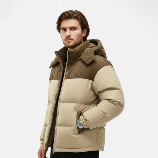 Just-Outlet | Men’s Corduroy Jacket – Heritage Hooded Warmth