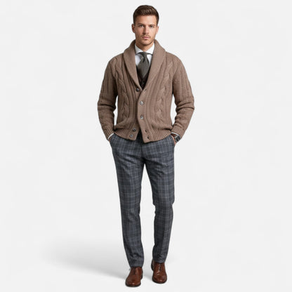 Just-Outlet | Men’s Cardigan – Knitted Twist Heritage Style
