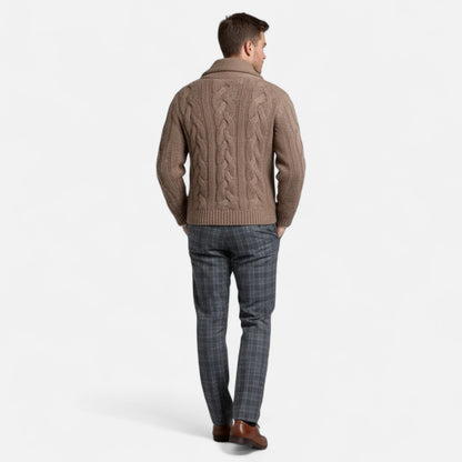Just-Outlet | Men’s Cardigan – Knitted Twist Heritage Style